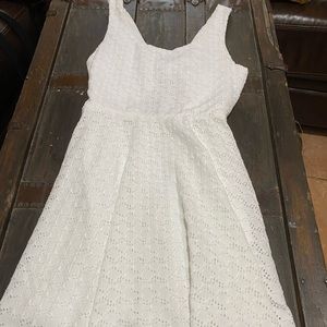White bow back dress